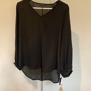 Black long sleeve blouse with tags from nordy